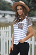 Striped Pocketed Patch T-Shirt - Minihomy