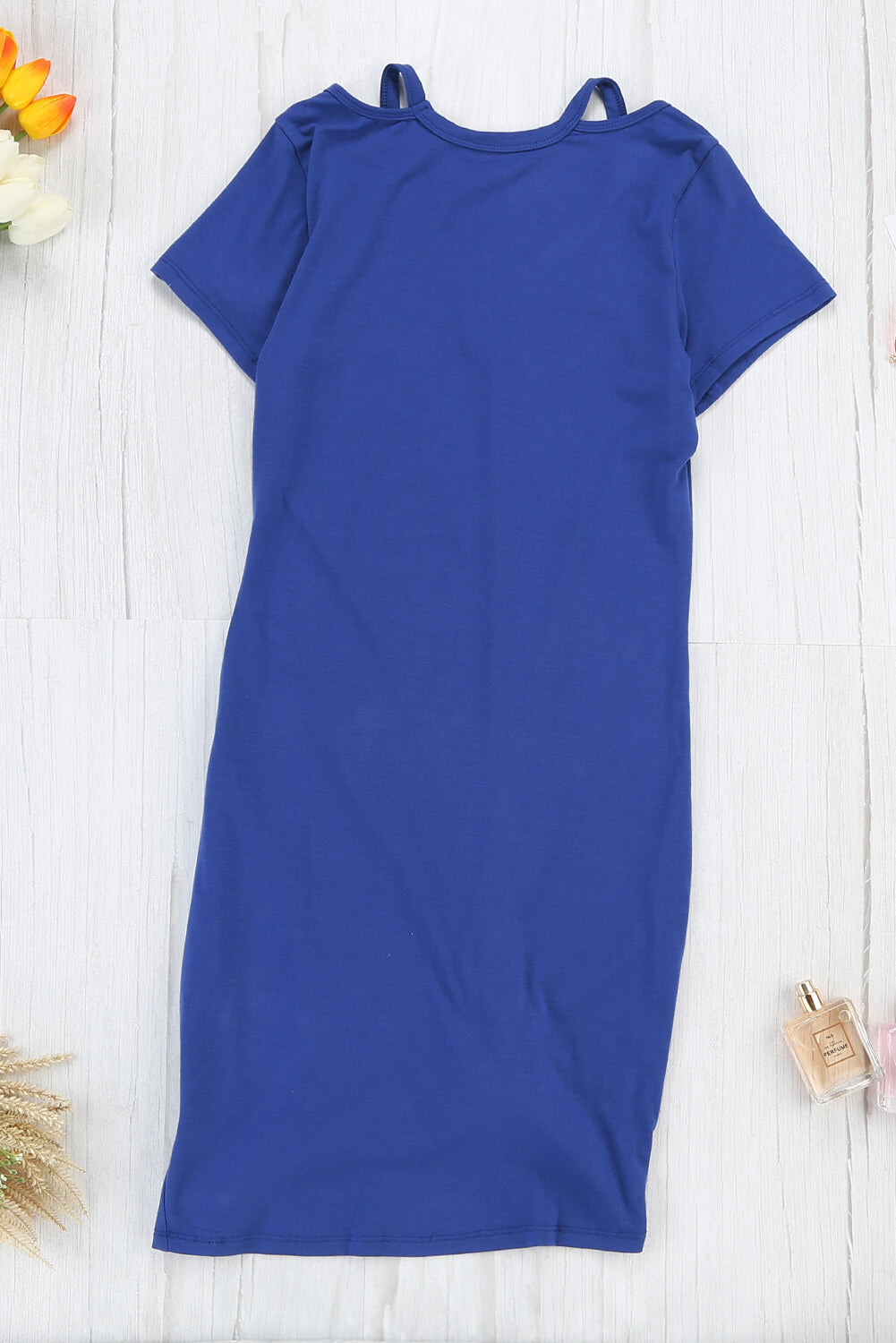 Clear Skies Jersey Twist T-Shirt Dress - Minihomy