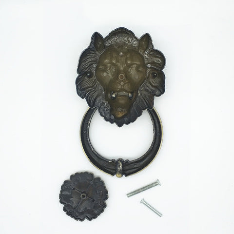 20cm Large Antique Lion Door Knocker Lionhead Doorknockers L