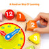 Teaching Time Number Blocks Puzzle Wooden Shape Color Sorting Clock