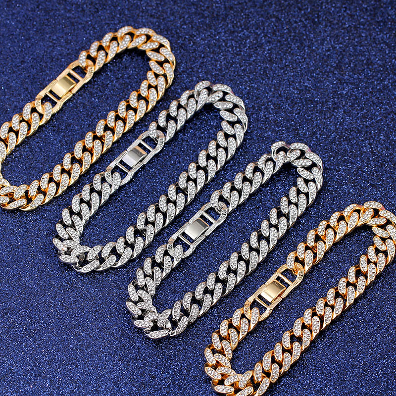 12mm Iced Out Cuban Link Chain Bracelet