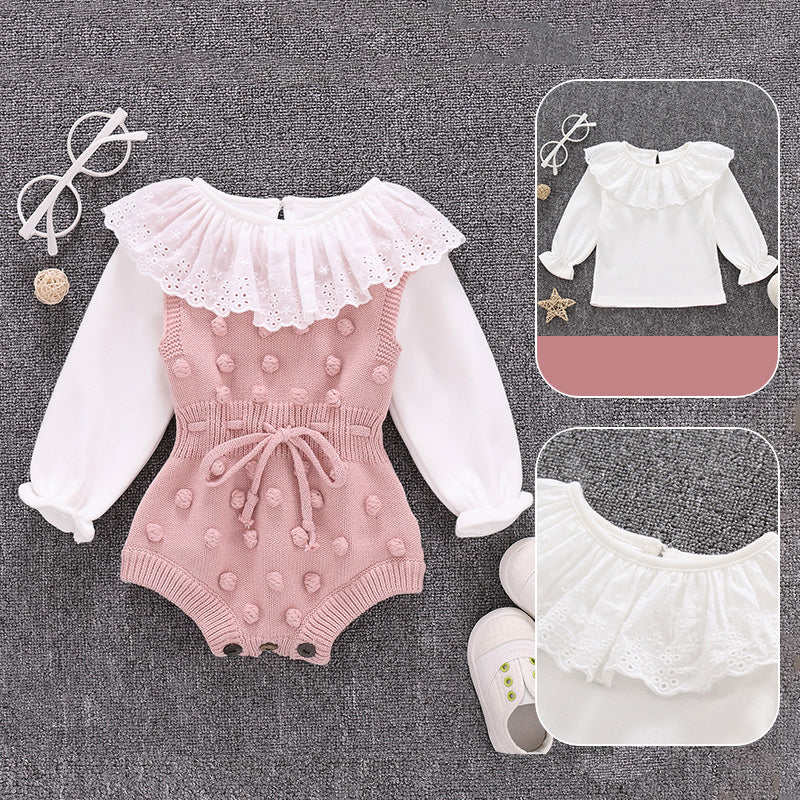 Newborn Knitted Clothes Spring Autumn Toddler Baby Girl Rompers