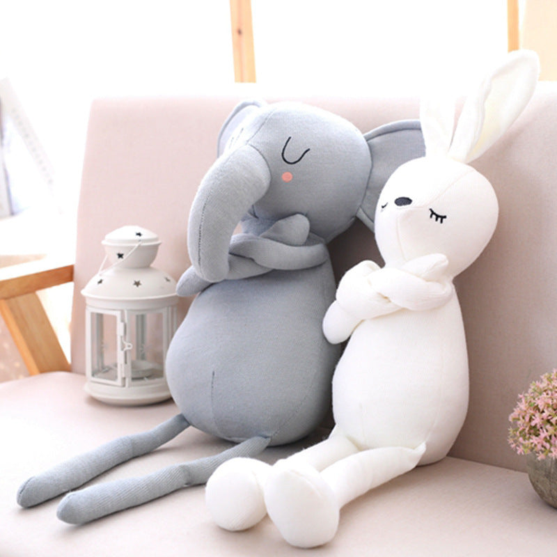 Cute Elephant Bunny Doll Simulation plush Smooth feel High quality fabric toys - Minihomy