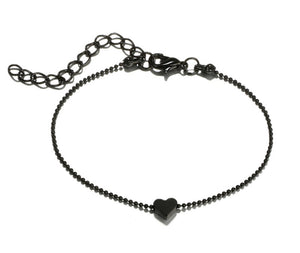 Black Love Heart Openwork Lotus Ball Leaf Bracelet Four-piece Set