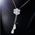 Multilayer flower zircon necklace