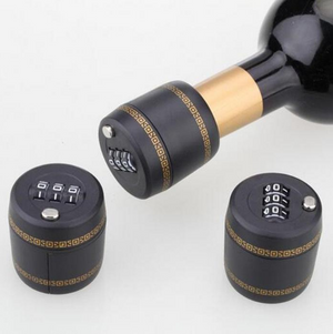 Plastic Bottle Password Lock Combination Lock Wine Stopper Vacuum Plug Device Preservation For Furniture Hardware
