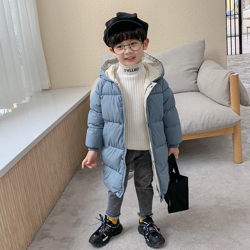 Children's Down Outerwear Winter Clothes Teen Boys Girls Cotton-Padded Parka Coats - Minihomy