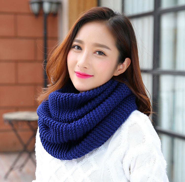 Warm thick solid color ladies scarf