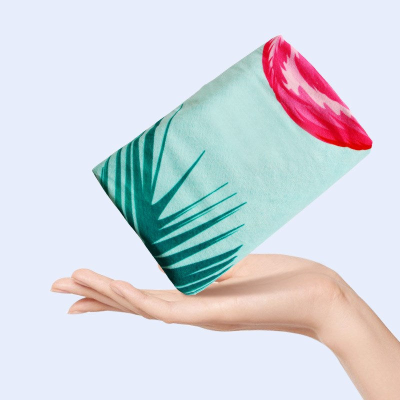 Portable folding yoga towel