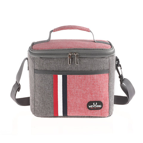Striped lunch bag