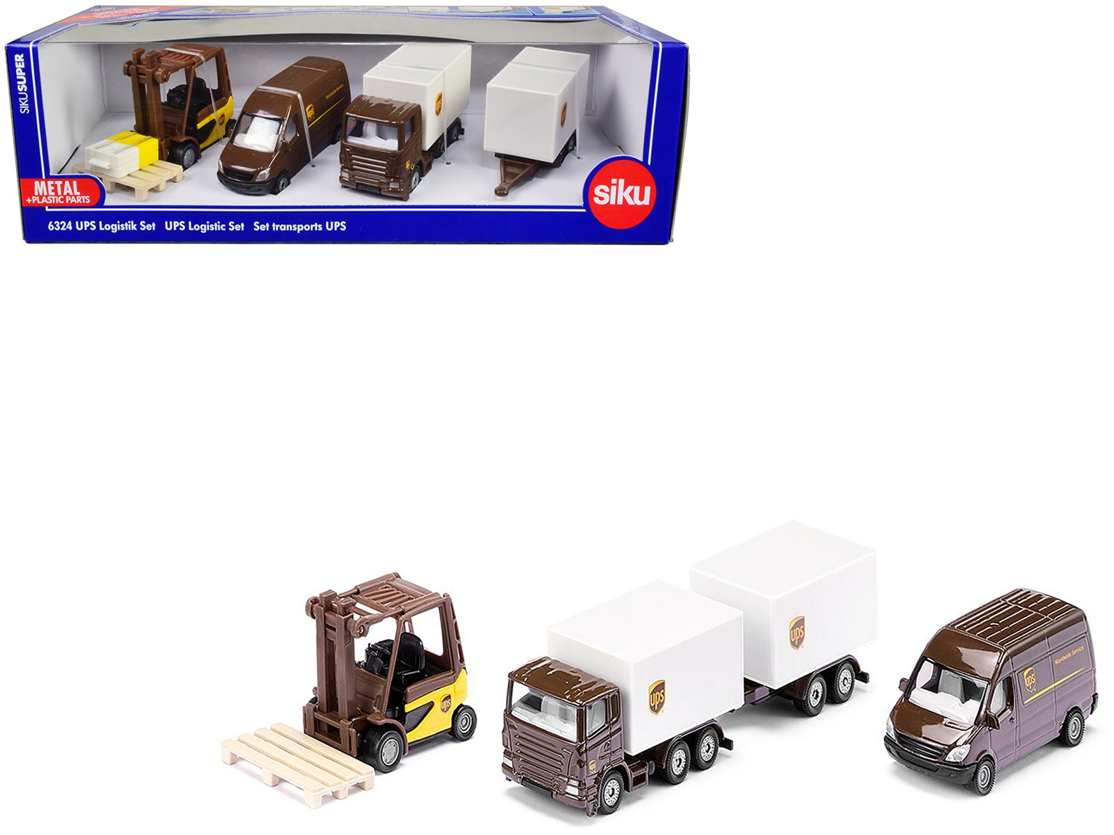 "UPS Logistics" Set of 3 Pieces Diecast Models by Siku - Minihomy