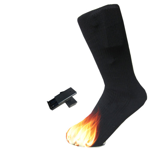 Cotton double-layer warm heating socks battery box power toe back heat heating socks
