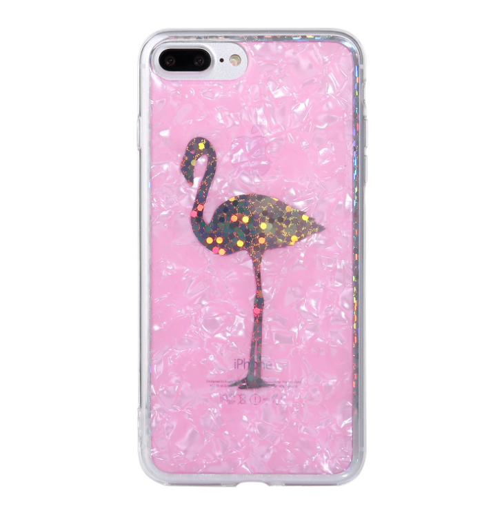 Compatible with Apple, Compatible with Apple , Glitter Laser Case For iPhone 7 8 Plus Flamingo Pineapple Phone Cases For iPhone X 7 6 6S Plus Hard PC Back Cover - Minihomy