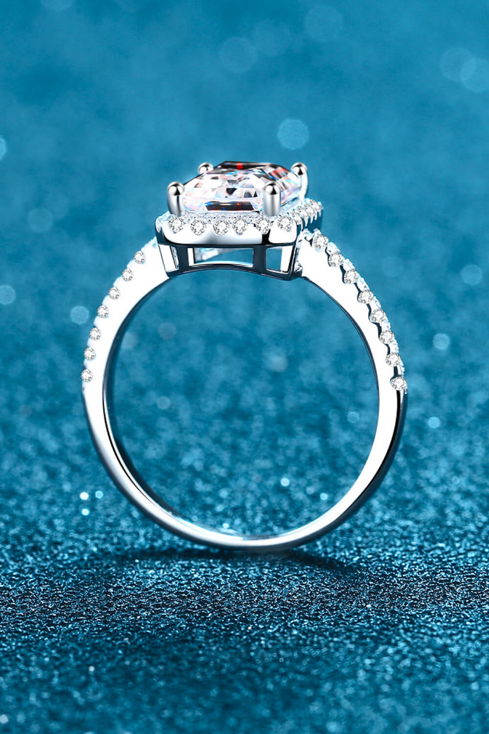 1 Carat Rectangle Moissanite Ring - Minihomy