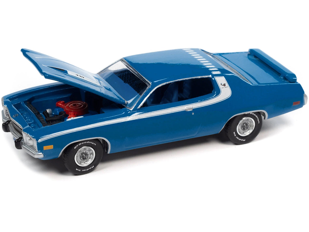 Plymouth Road Runner 440 Basin Street Blue, White Stripes, Blue Interior "Vintage Muscle"