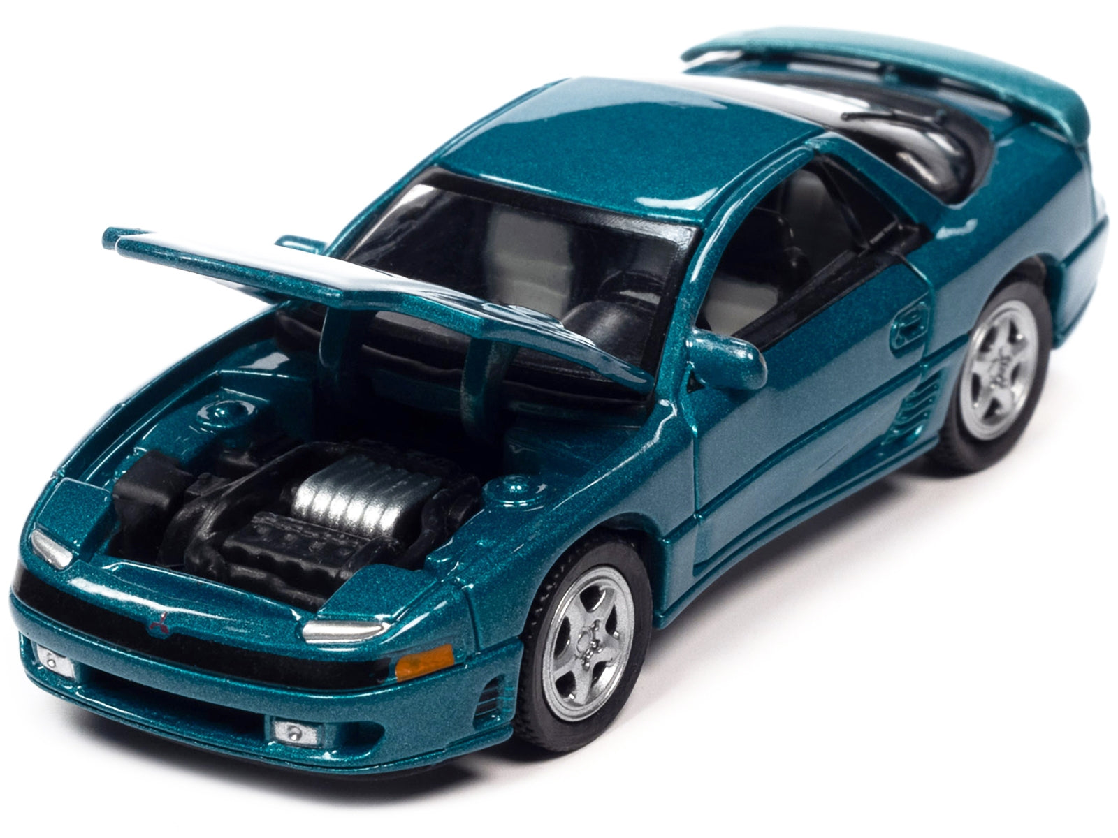 1991 Mitsubishi 3000GT VR-4 Jamaican Blue Metallic "Modern Muscle" Limited Edition 1/64 Diecast Model Car by Auto World - Minihomy