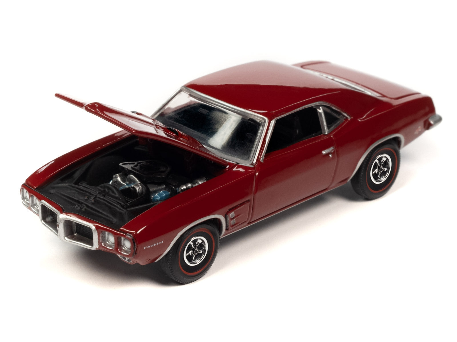 1969 Pontiac Firebird Matador Red "Vintage Muscle" Limited Edition 1/64 Diecast Model Car by Auto World - Minihomy