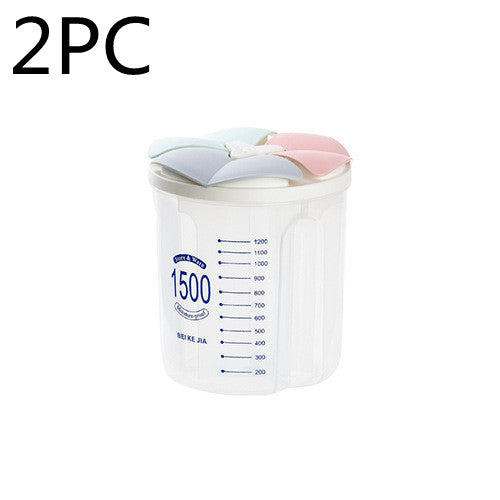 Healthy Containers Cereal Grain Dry Food Storage Tank Transparent Cover Plastic Case