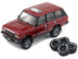 Land Rover Range Rover Classic LSE RHD (Right Hand Drive) Red with Sunroof with Extra Wheels 1/64 Diecast Model Car by BM Creations - Minihomy