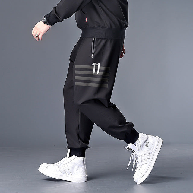 Plus Size Black Cargo Pants For Men Overalls Mens Streetwear Hip Hop Sweatpants Joggers