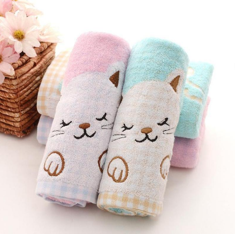 Cute Kitty Cotton Hand Towel