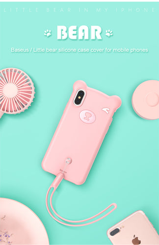 Bear Silicone Case Compatible With Mobile Phone Cases