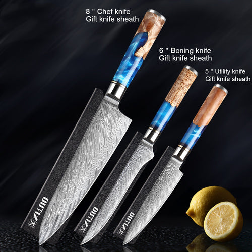 Kitchen Knife Set: Chef's Knife, Meat Chopping Knife