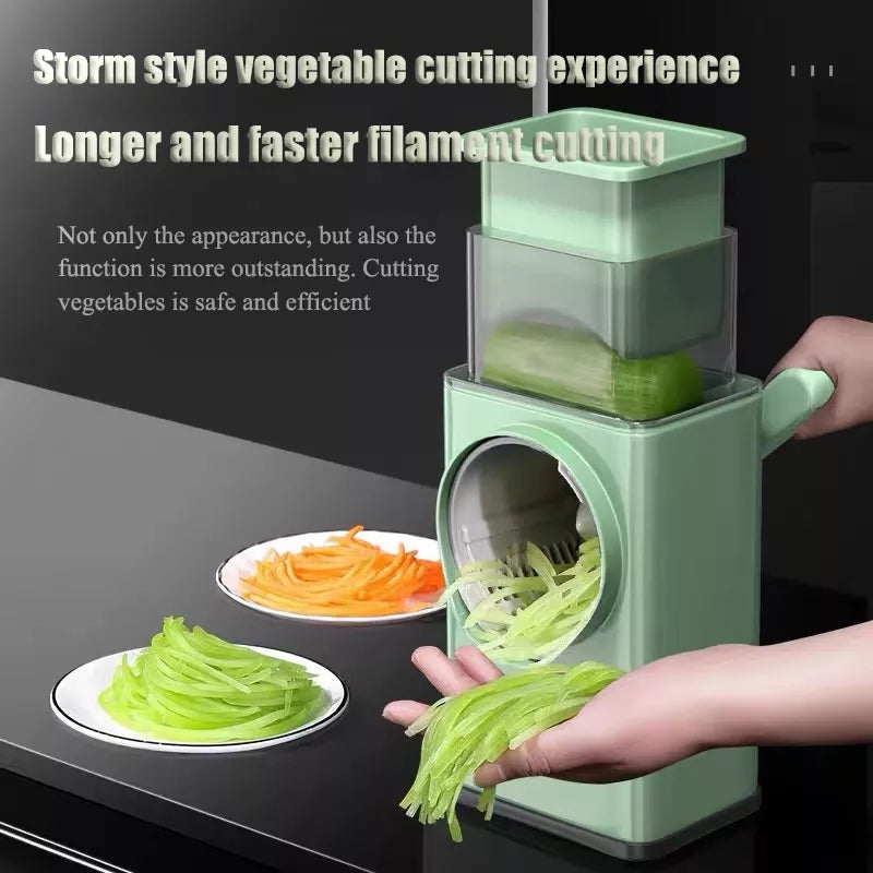 Multifunctional Drum Vegetable Slicer Spiralizer Cutter Salad Maker Kitchen Tool