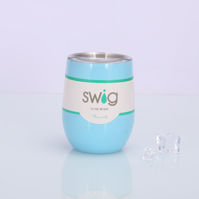 Swig Eggshell Cup 12oz Stainless Steel Wine Mug - Minihomy