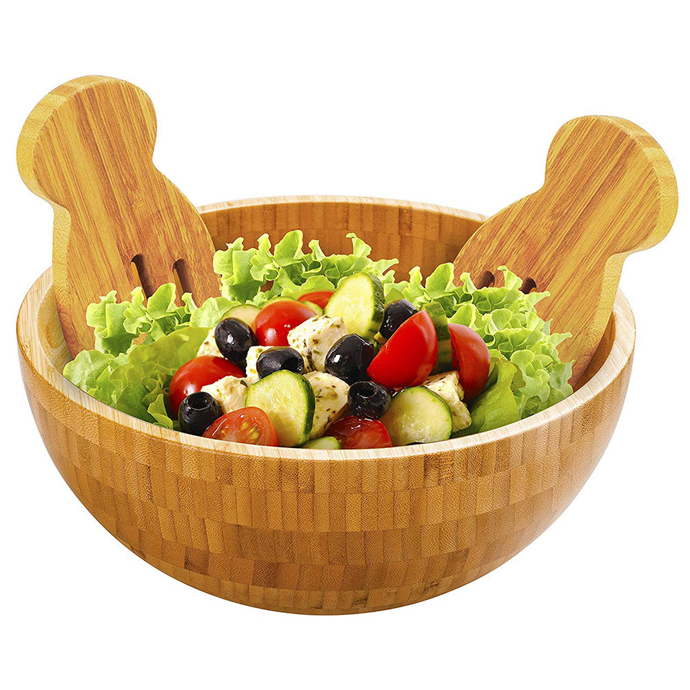 Bamboo Salad Bowl Large Mask Bowl