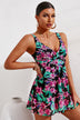 Full Size Twist Front Sleeveless Swim Dress - Minihomy