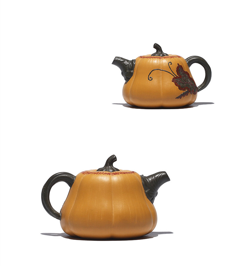 dark-red enameled pottery teapot