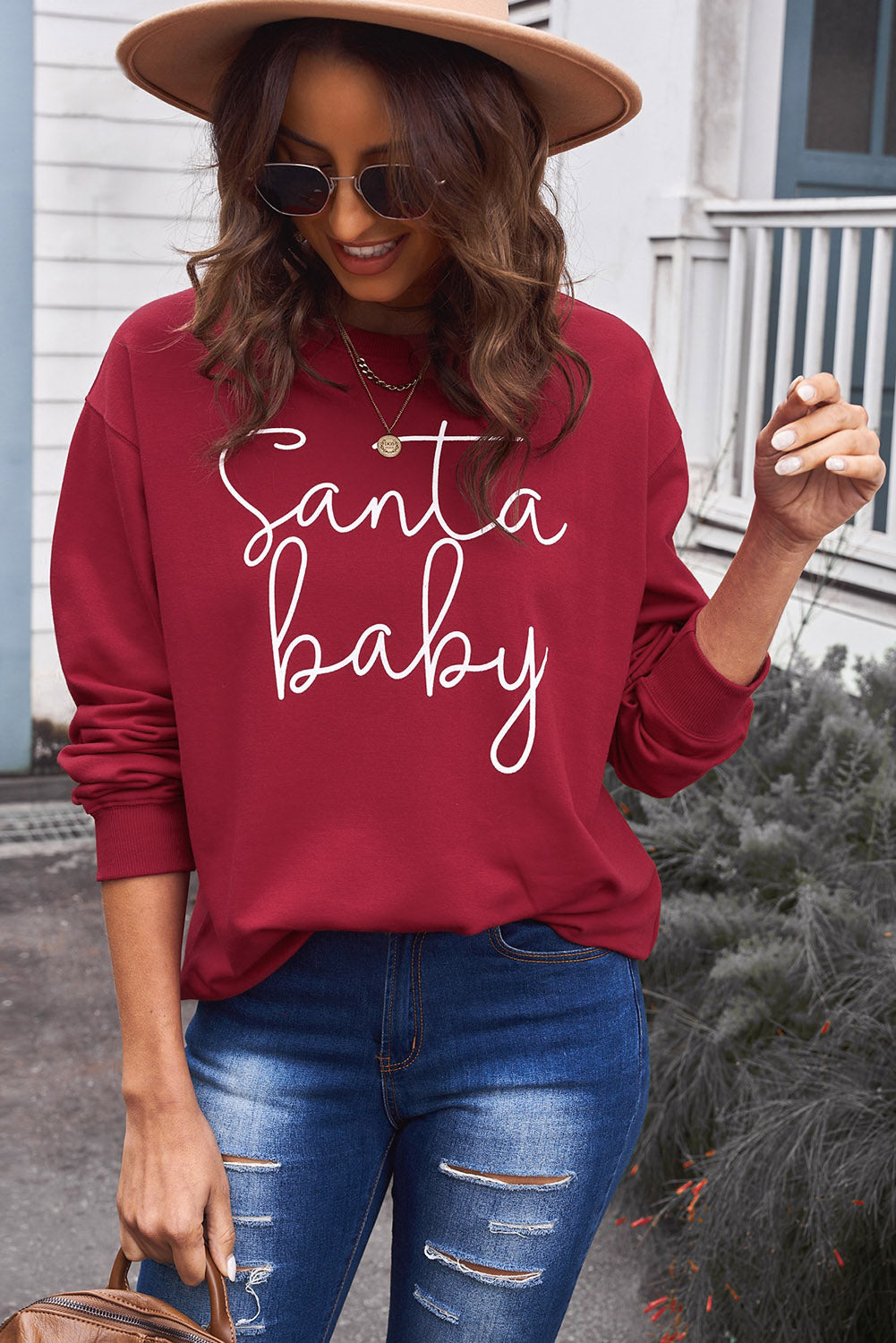 Christmas SANTA BABY Graphic Sweatshirt - Minihomy