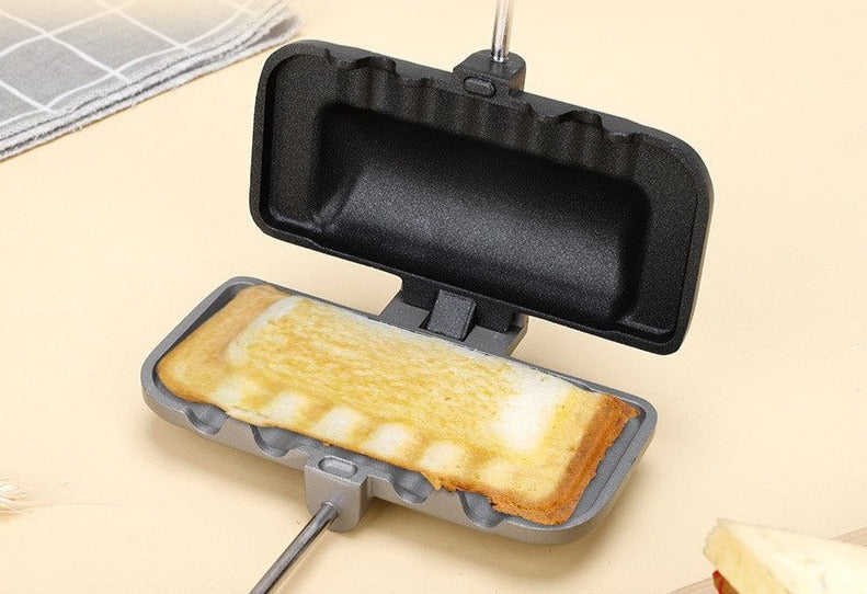 Double-Sided Sandwich Pan Non-Stick Foldable Grill Frying Pan For Bread Toast Pancake Maker