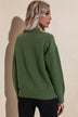 Mock Neck Cable Knit Sleeves Sweater