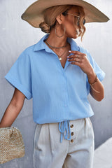 Button Down Cuffed Shirt - Minihomy