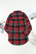 Plaid Curved Hem Longline Shacket - Minihomy