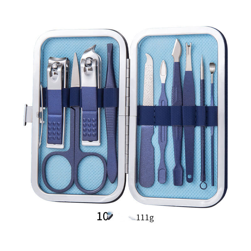 Professional Scissors Nail Clippers Set with Ear Spoon, Dead Skin Pliers, and Nail Cutting Pliers