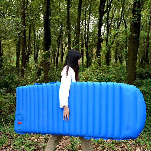 Double-sided Waterproof Nylon TPU Inflatable Sleeping Pad With Pillow