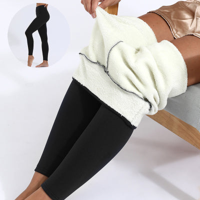 Warm Thick High Stretch Lamb Cashmere Leggings - Skinny Fitness Woman Pants