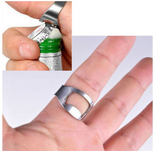 Four Colors Stainless Steel Finger Ring Ring-Shape Beer Bottle Opener for Beer Bar Tool