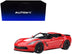 2017 Chevrolet Corvette C7 Grand Sport Red with White Stripe and Black Fender Hash Marks 1/18 Model Car by Autoart - Minihomy