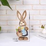 Simulation Papyrus Easter Rabbit Decoration Home