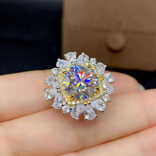 Women's Moissan Diamond Ring Pendant Set