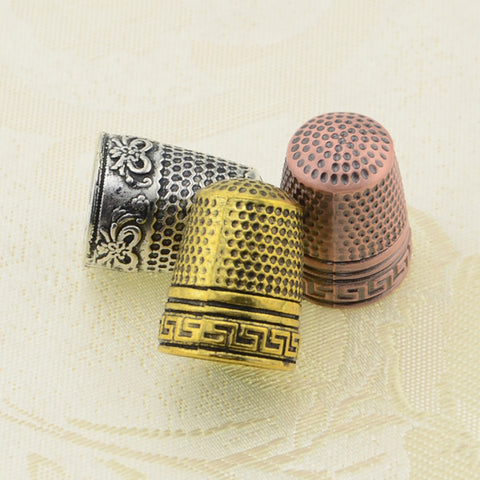 Three-Color Pure Copper Thimble Cap, Sewing Tools And Needlework Set Accessories