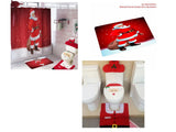 Merry Christmas Bathroom Curtain Santa Claus Toilet Seat Christmas Decorations