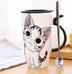 Large 600 ml Cute Ceramic Cat Mug - Minihomy