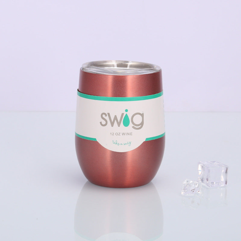 Swig Eggshell Cup 12oz Stainless Steel Wine Mug - Minihomy