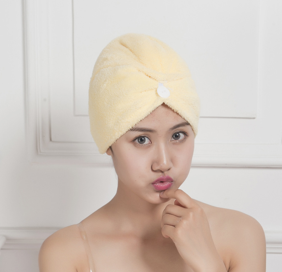 Korean version of coral fleece dry hair cap dry hair towel