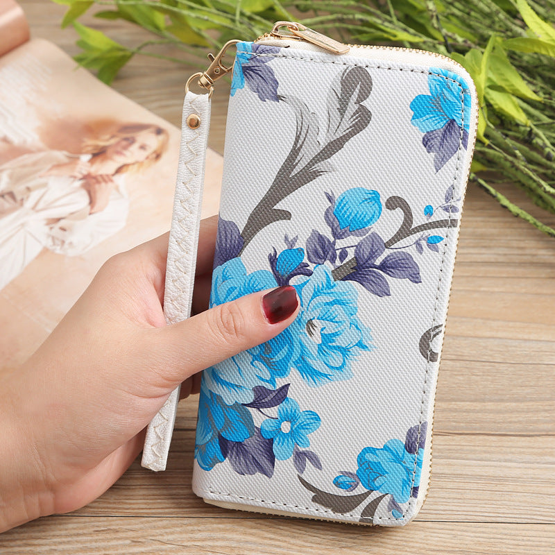 Ladies Printed Long Wallet Clutch